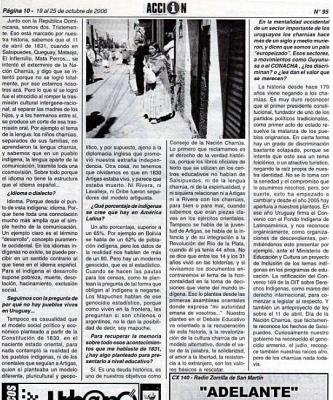 nota pagina 10 diario accion del 19 al 25/10/2006